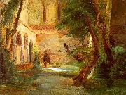 Charles Blechen Monastery in the Wood oil painting